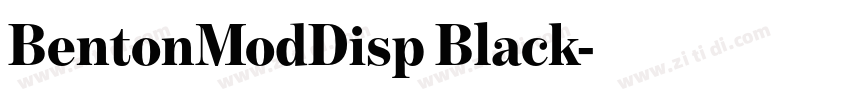 BentonModDisp Black字体转换